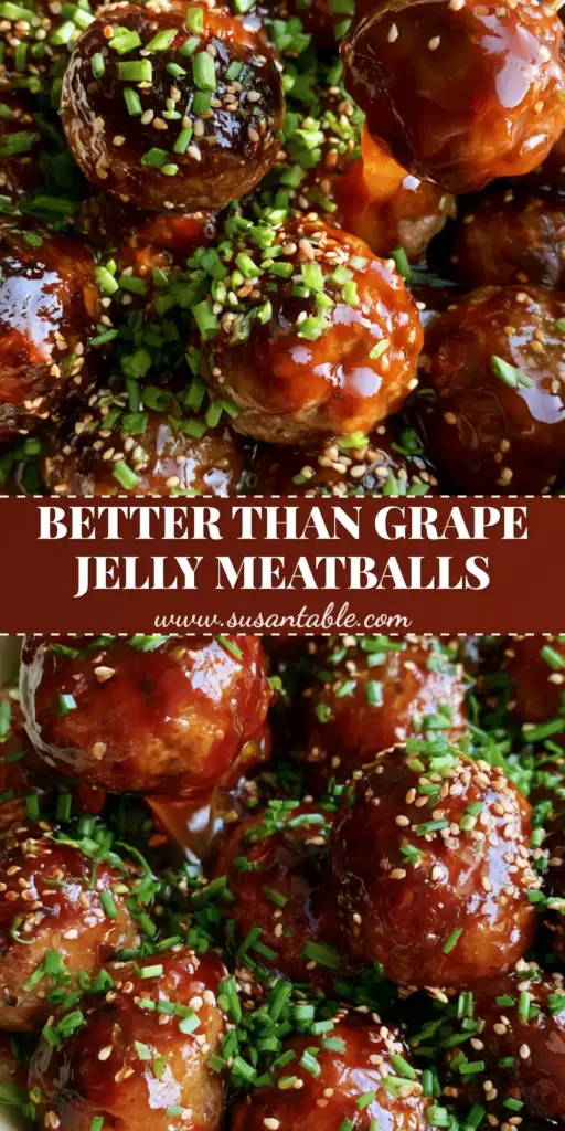 honey BBQ Crockpot meatballs: The Ultimate Sticky Appetizer 4 A close-up of a honey BBQ Crockpot meatball lifted by a wooden toothpick, showing a sticky mahogany sauce trail and green chive garnish.