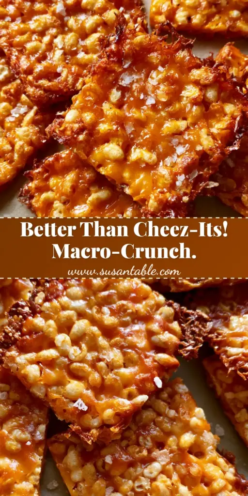 Rice Krispie Cheddar Crackers: The Ultimate Crunchy Lacy Cheese Snack 4 A scatter of rustic square Rice Krispie Cheddar Crackers on wrinkled parchment paper, showing toasted amber edges and embedded rice cereal grains.