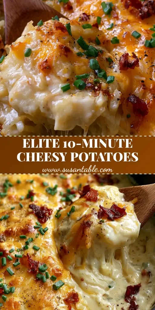 A close-up shot of Kentucky Crockpot Potatoes in a black slow cooker featuring a gooey cheese pull, crispy bacon, and fresh chives.