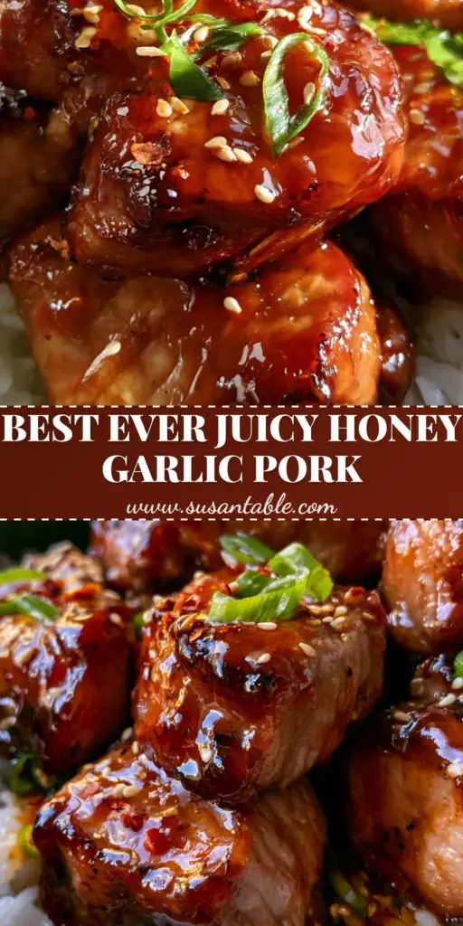 Asian Pork Tenderloin with a Glistening Mahogany Honey-Soy Glaze 4 A top-down Pinterest-style shot of seared Asian Pork Tenderloin medallions with a glossy mahogany glaze on jasmine rice.