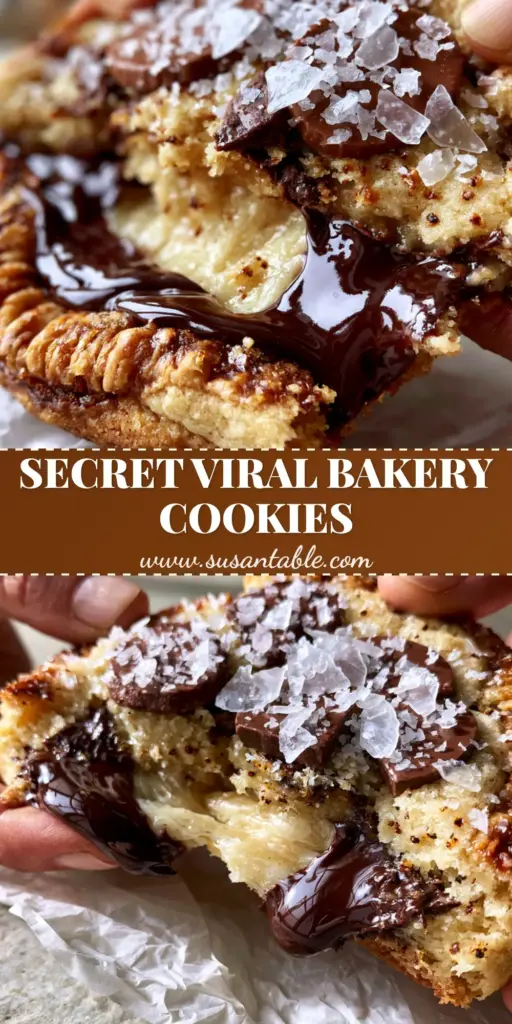 Homemade Chocolate Chip Cookies Recipe: The Ultimate Brown Butter Bakery Secret 4 A stack of thick bakery-style cookies with glossy dark chocolate pools and flaky sea salt. (homemade chocolate chip cookies recipe)