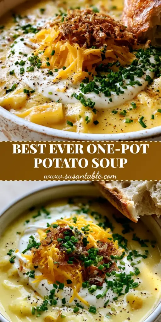 Vegetarian Potato Soup Recipe: The Ultimate Creamy and Velvety Comfort Bowl 4 A vertical shot of a rustic white bowl of creamy yellow potato soup with a heavy cream swirl and chives. (Vegetarian potato soup recipe)