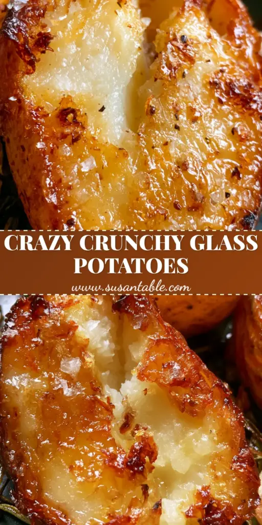 Crispy Potato Perfection: The Ultimate Duck Fat Roasted Potato Recipe 4 A close-up of a perfectly roasted crispy potato wedge with a glass-like amber crust and flaky sea salt.