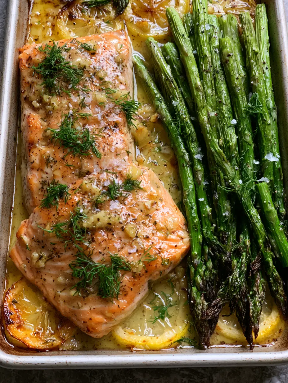 Baked Salmon with Asparagus: The Ultimate Sheet Pan Dinner Guide 4 Macro shot of seared salmon fillets and blistered asparagus tips with a shimmering lemon-garlic glaze. (baked salmon with asparagus)