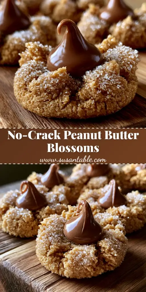 Peanut butter blossoms: The Ultimate Soft and Chewy Recipe 3 A vertical shot of golden-brown Peanut butter blossoms with glossy chocolate centers on a rustic board, perfect for Pinterest.