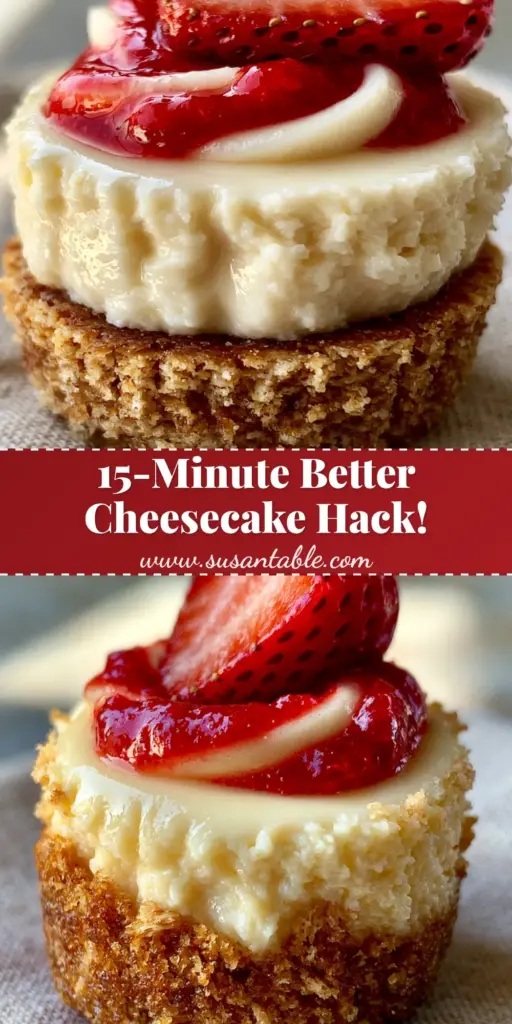 cheesecake cupcakes with Toasted Graham Cracker Crust and Strawberry Swirl 3 A close-up of a single cheesecake cupcake with a vibrant red strawberry swirl and a fresh strawberry slice on top. (cheesecake cupcakes)